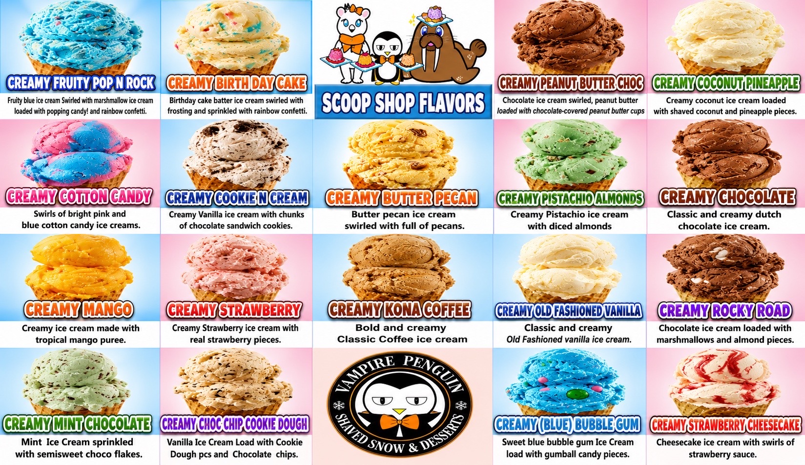 Conjure Your Own Triple Scoops flavor selection